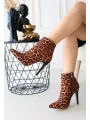 Blan Zebra Saten Topuklu Bot