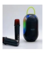 Bluetooth Çift Mikrofonlu Kablosuz Karaoke Rgb Işıklı Yüksek Sesli Müzik 4 Ses Degıstırme