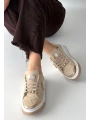 Ceans Bej Süet Bağcıklı Spor Ayakkabı