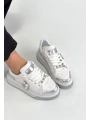 Ceans Beyaz Cilt Bağcıklı Spor Ayakkabı