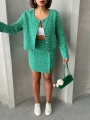 Ceketli etek takım chl kumaş yeşil h24443