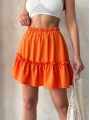 Çingene keten etek turuncu s24808