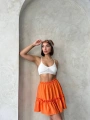 Çingene keten etek turuncu s24808