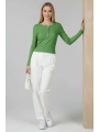 Çıtçıt Detaylı Bluz Yeşil T4343