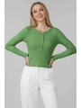 Çıtçıt Detaylı Bluz Yeşil T4343