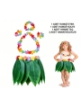 Çocuk Hawaii Kostüm Seti - Yaprak Etek  Hawaii Set - 5 Parça