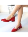 Desniy Kırmızı Cilt Topuklu Ayakkabı