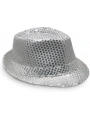 Disko  Gümüş Payetli Fötr Şapka Yetişkin Boy