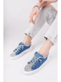 Enber Mavi Kot Bağcıklı Spor Ayakkabı