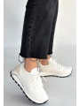 Feort Beyaz Triko Bağcıklı Spor Ayakkabı
