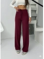 Fitilli şardonlu pantolon bordo a4058