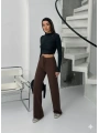 Fitilli şardonlu pantolon kahve a4058