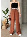 Flamlı kahve pantolon