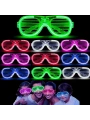 Glow Model 3 Farklı Fonksiyonlu Işıklı Panjur Parti Gözlüğü Karışık Renk 12 Adet