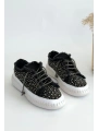 Guji Siyah Kot Bağcıklı Spor Ayakkabı