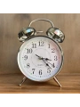 Gümüş Metal Alarmlı Masa Saati