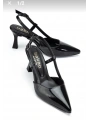 Hoost Siyah Rugan Topuklu Ayakkabı