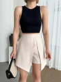 İki düğmeli şort etek S24046