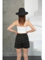 İki düğmeli şort etek siyah h26414