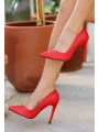 Jilya Kırmızı Cilt Stiletto Ayakkabı