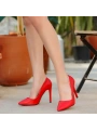 Jilya Kırmızı Cilt Stiletto Ayakkabı