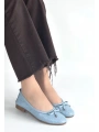 Jnues Mavi Deri Babet Ayakkabı