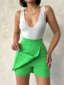 Kapaklı şort etek yeşil s24901