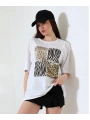 Karma desenli oversize tişört