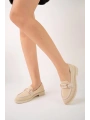 KB-021 Kuback Bej Triko G Toka  Günlük Kadın Ayakkabı