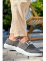 KB-042  Kuback Bağcıklı Gri Günlük Erkek Ayakkabı