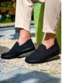 KB-114  Kuback Siyah Triko Siyah  Yüksek Taban Bağcıksız Günlük Erkek Ayakkabı