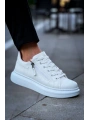 KB-309  Kuback Beyaz Fermuar Ve Bağcıklı  Günlük Erkek  Ayakkabı