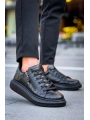 KB-309  Kuback Kömür Fermuar Ve Bağcıklı  Günlük Erkek  Ayakkabı