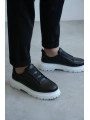 KB-703 Kuback Siyah Lastikli Günlük Erkek Ayakkabı