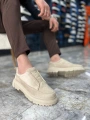 KB-703 MRTNM Bej Süet Lastikli Günlük Erkek Ayakkabı