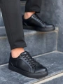 KB-BX1  Kuback Siyah Cilt Yüksek Siyah Taban Günlük Erkek Ayakkabı