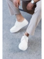 KB-E8 MRTNM Beyaz Deri Beyaz Taban Günlük Erkek Ayakkabı