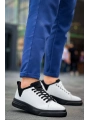 KB-X204 Kuback Beyaz Siyah Keten Siyah Yüksek Taban Günlük Erkek Spor Ayakkabı