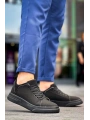 KB-X204 Kuback Siyah Keten Siyah Yüksek Taban Günlük Erkek Spor Ayakkabı