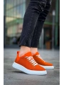 KB-X204 Kuback Turuncu Keten Beyaz Yüksek Taban Günlük Erkek Spor Ayakkabı