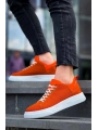 KB-X204 Kuback Turuncu Keten Beyaz Yüksek Taban Günlük Erkek Spor Ayakkabı