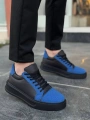 KB-X46 Kuback Siyah Sax Mavi Yüksek Siyah Taban Günlük Spor Ayakkabı