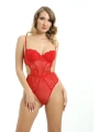 Kırmızı Dantelli Bodysuit - 886k