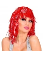 Kırmızı Işıltılı Metalize Parti Peruğu