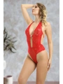 Kırmızı Taşlı Bodysuit - 888