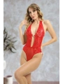 Kırmızı Taşlı Bodysuit - 888