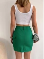 Körüklü cep etek yeşil s24904