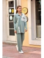Kuş gözü triko takım Mint