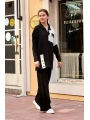 Kuş gözü triko takım Siyah