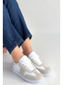 Lunga Beyaz Cilt Bağcıklı Spor Ayakkabı